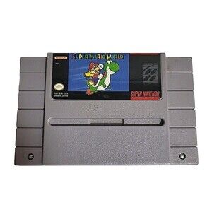 Authentic Nintendo SNES Super Mario World SNES Cartridge Tested & Working